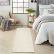 Nourison Home Eco-Friendly 8' Runner Fabric Ivory Area Rug