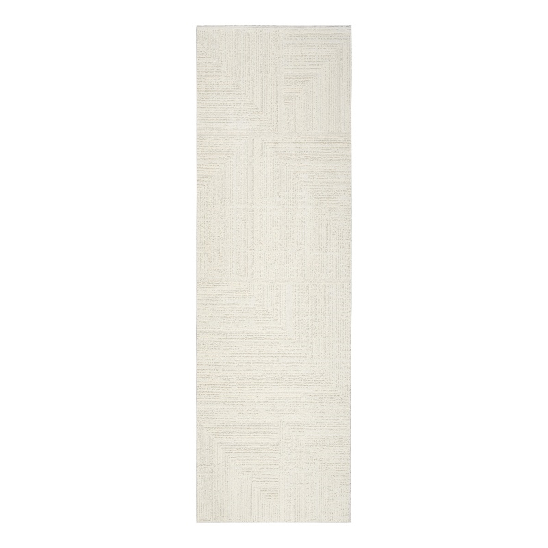 Nourison Home Eco-Friendly 8' Runner Fabric Ivory Area Rug