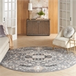 Nourison Home Elation 8' x Round Fabric Grey Area Rug
