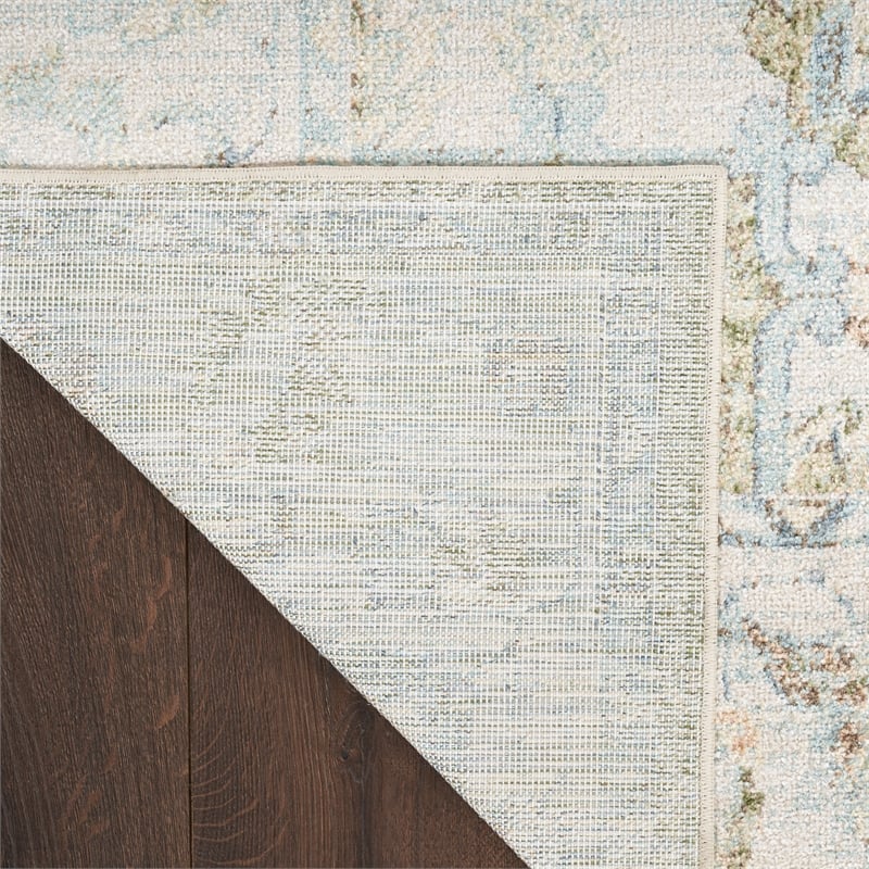 Nourison Home Astra Machine Washable 8' x 10' Fabric Blue Green Area Rug