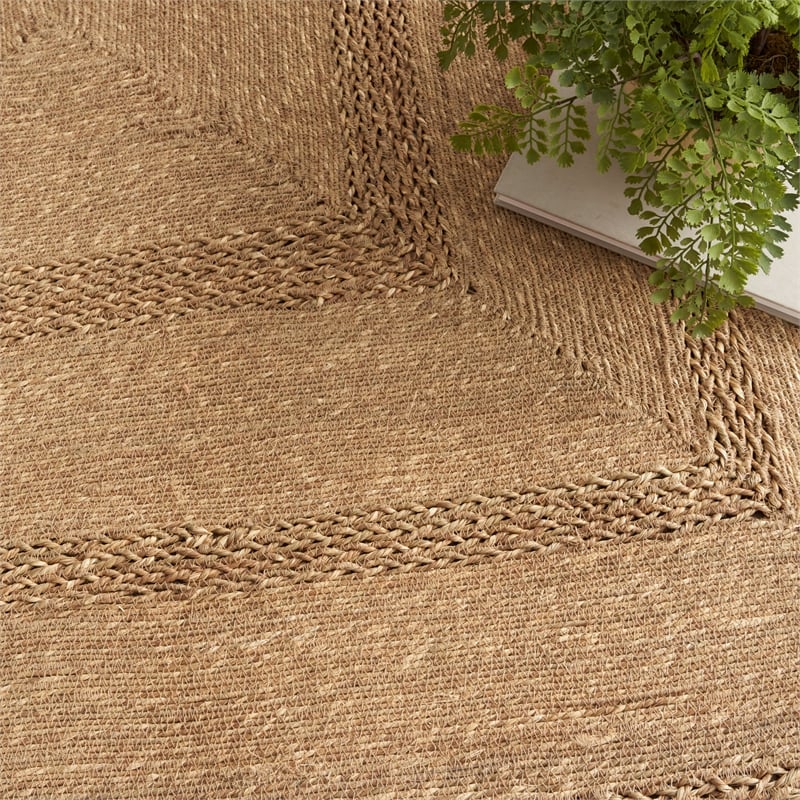 Nourison Home Natural Seagrass 6' x 9' Fabric Natural Area Rug