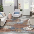 Nourison Pompeii 8' x 10' Blue Multicolor Fabric Nautical & Beach Area Rug