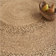 Nourison Home Natural Seagrass 8' x Round Fabric Natural Area Rug