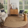 Nourison Home Natural Seagrass 8' x Round Fabric Natural Area Rug