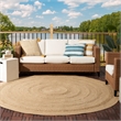 Nourison Home Natural Seagrass 8' x Round Fabric Natural Area Rug