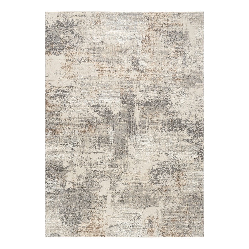 Nourison Home Eco-Friendly 6' x 9' Fabric Beige Grey Area Rug
