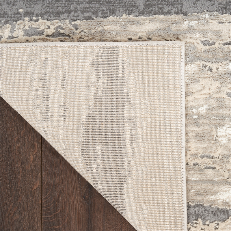 Nourison Home Eco-Friendly 6' x 9' Fabric Ivory Multicolor Area Rug