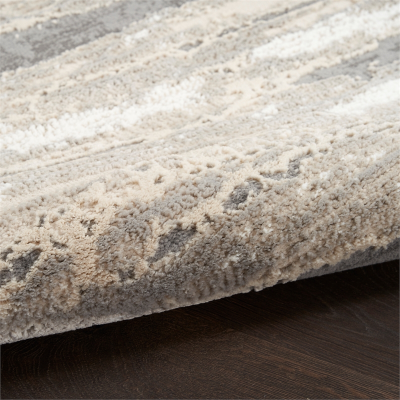 Nourison Home Eco-Friendly 6' x 9' Fabric Ivory Multicolor Area Rug