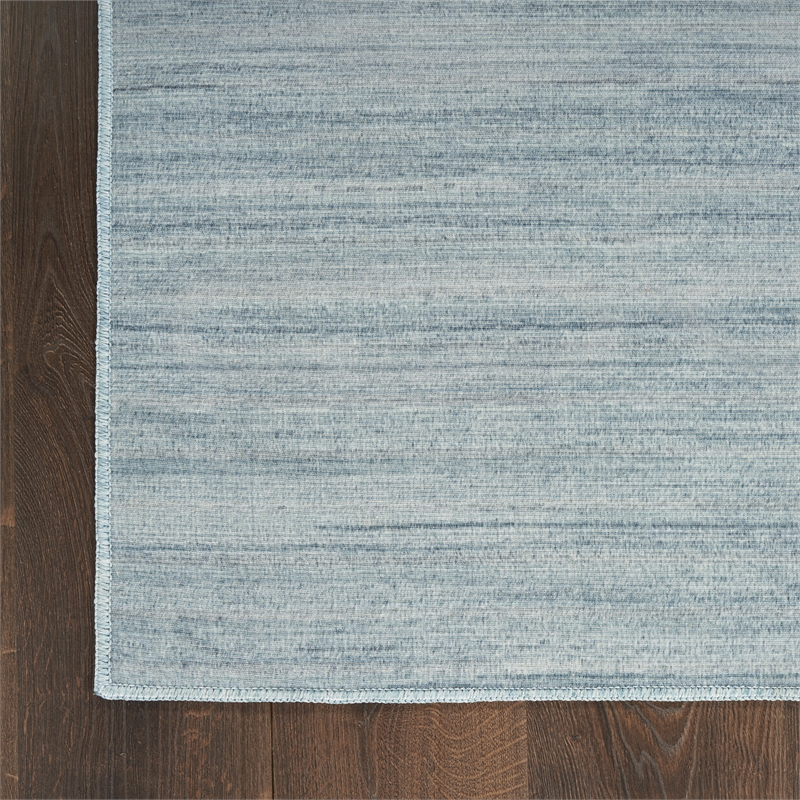Nourison Home Washable Essentials 9' x 12' Fabric Aqua Area Rug