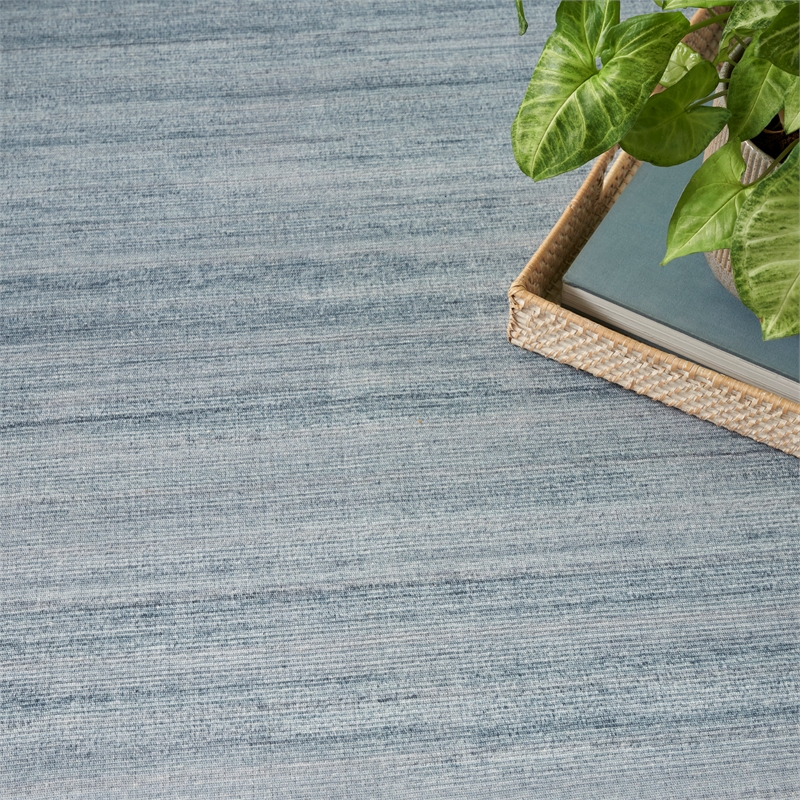 Nourison Home Washable Essentials 9' x 12' Fabric Aqua Area Rug