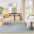 Nourison Home Washable Essentials 9' x 12' Fabric Aqua Area Rug