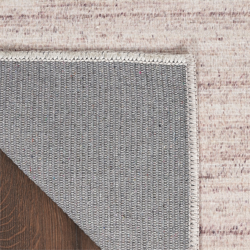 Nourison Home Washable Essentials 9' x 12' Fabric Ivory Mocha Area Rug