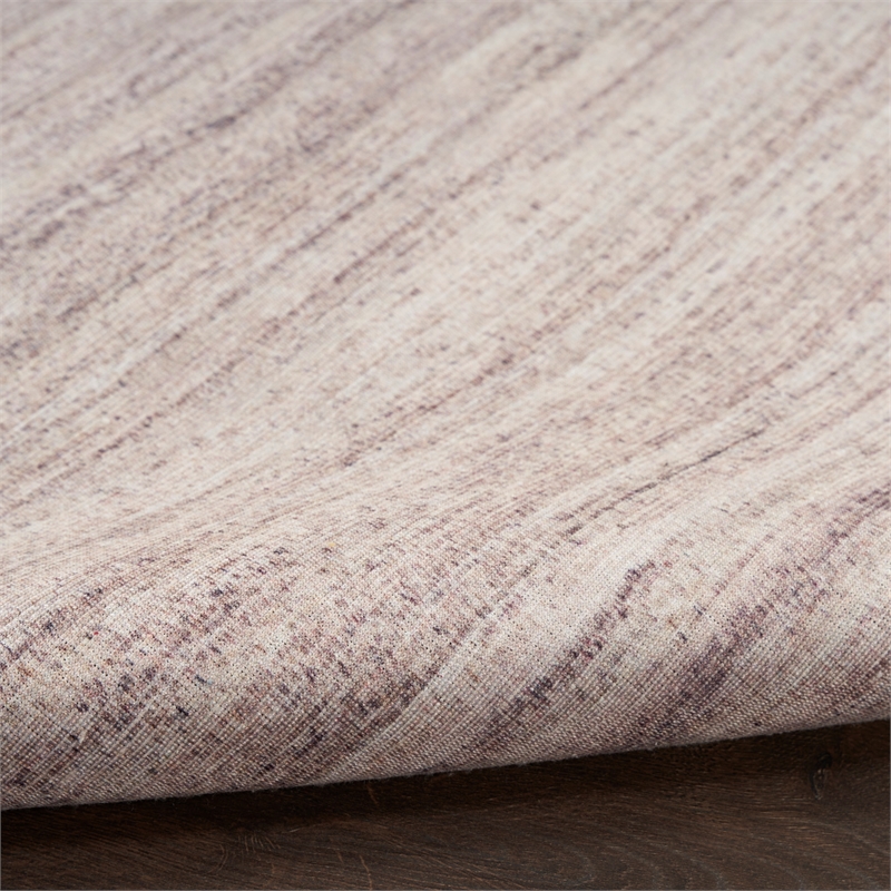 Nourison Home Washable Essentials 9' x 12' Fabric Ivory Mocha Area Rug