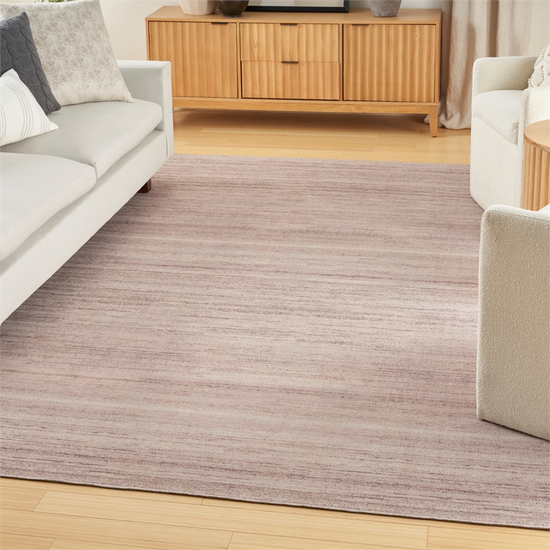 Nourison Home Washable Essentials 9' x 12' Fabric Ivory Mocha Area Rug