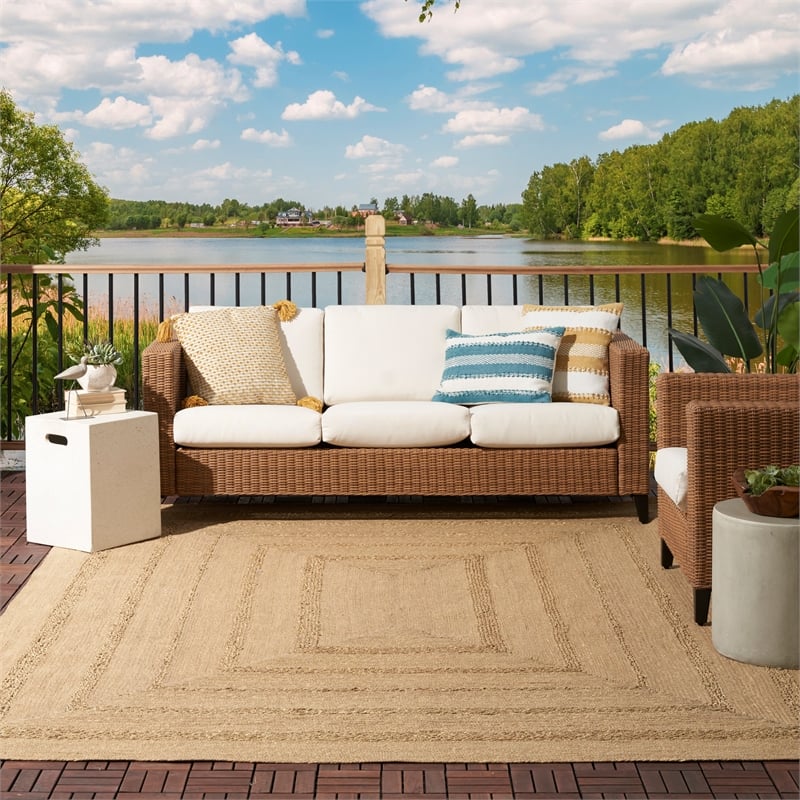 Nourison Home Natural Seagrass 8' x 10' Fabric Natural Area Rug