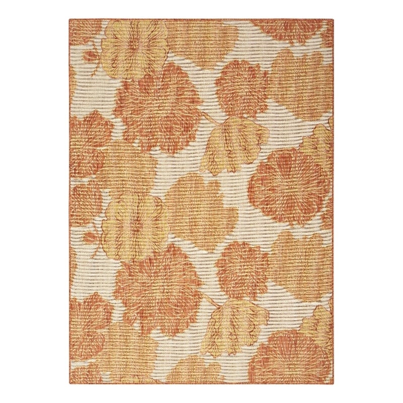 Nourison Home Garden Oasis 4' x 6' Fabric Coral Area Rug