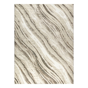 Nourison Home Eco-Friendly 9' x 12' Fabric Beige Grey Area Rug