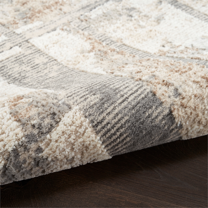 Nourison Home Eco-Friendly 9' x 12' Fabric Ivory Multicolor Area Rug