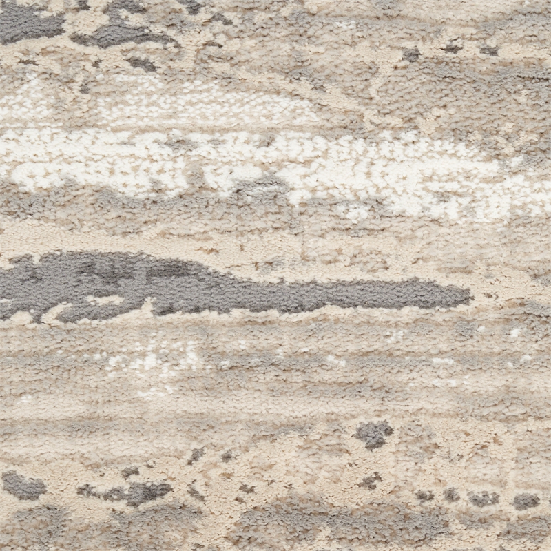 Nourison Home Eco-Friendly 9' x 12' Fabric Ivory Multicolor Area Rug