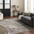Nourison Home Eco-Friendly 9' x 12' Fabric Ivory Grey Area Rug