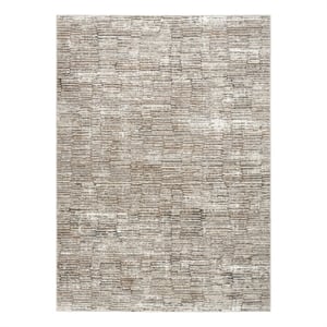 Nourison Home Eco-Friendly 5' x 7' Fabric Ivory Mocha Area Rug
