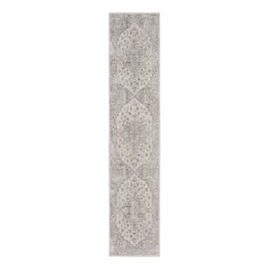 Nourison Home Astra Machine Washable 6' Runner Fabric Silver Grey Area Rug
