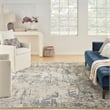 Nourison Concerto 9' x 12' Ivory Blue Gray Fabric Modern Area Rug (9' x 12')