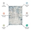 Nourison Concerto 9' x 12' Ivory Blue Gray Fabric Modern Area Rug (9' x 12')