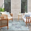 Nourison Home Garden Oasis 6' x 9' Fabric Blue Area Rug