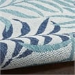 Nourison Home Garden Oasis 6' x 9' Fabric Blue Area Rug