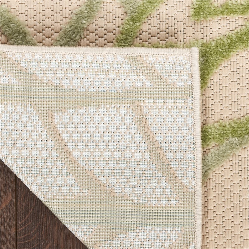 Nourison Aloha 12' x 15' Ivory Green Fabric Tropical Area Rug (12' x 15')