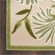 Nourison Aloha 9' x 12' Ivory Green Fabric Outdoor Area Rug (9' x 12')