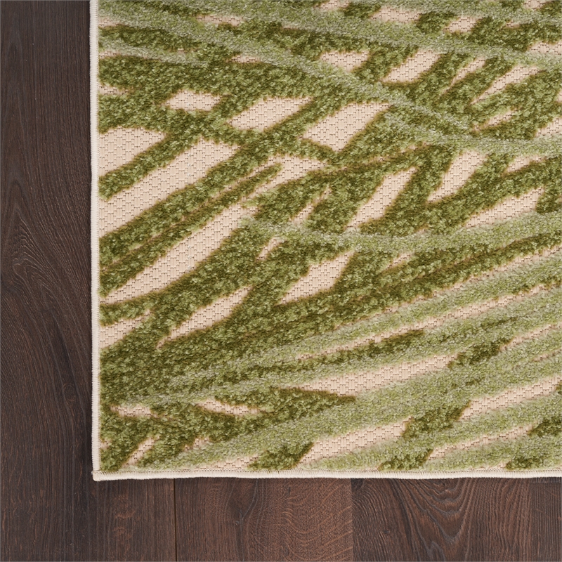 Nourison Home Aloha 12' x 15' Fabric Ivory Green Area Rug