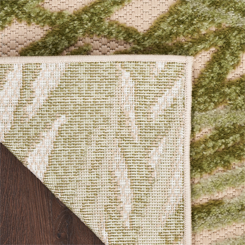 Nourison Home Aloha 12' x 15' Fabric Ivory Green Area Rug