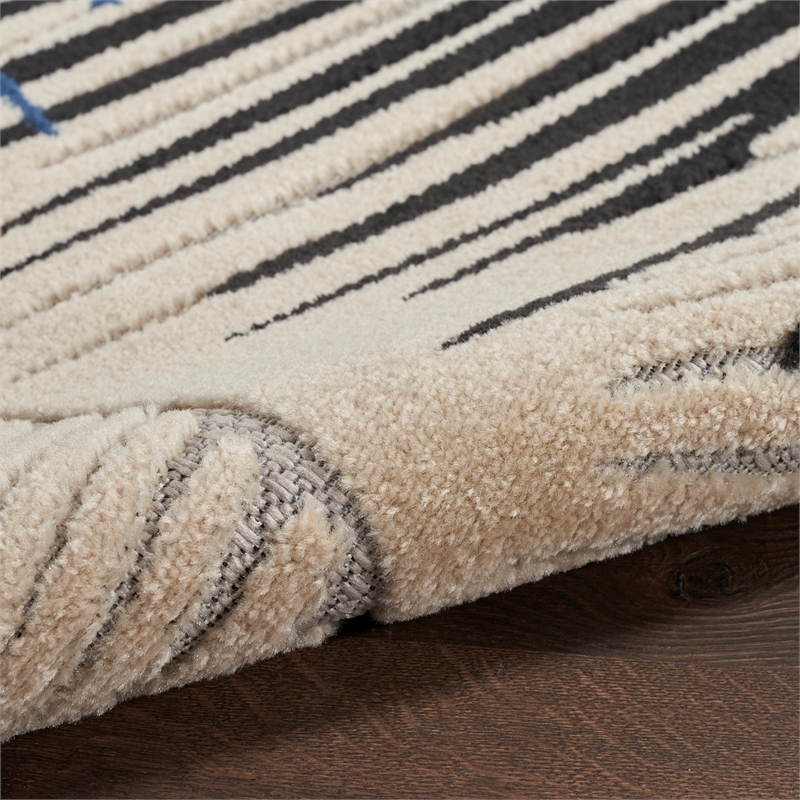 Nourison Home Aloha 5' x 7' Fabric Navy Area Rug