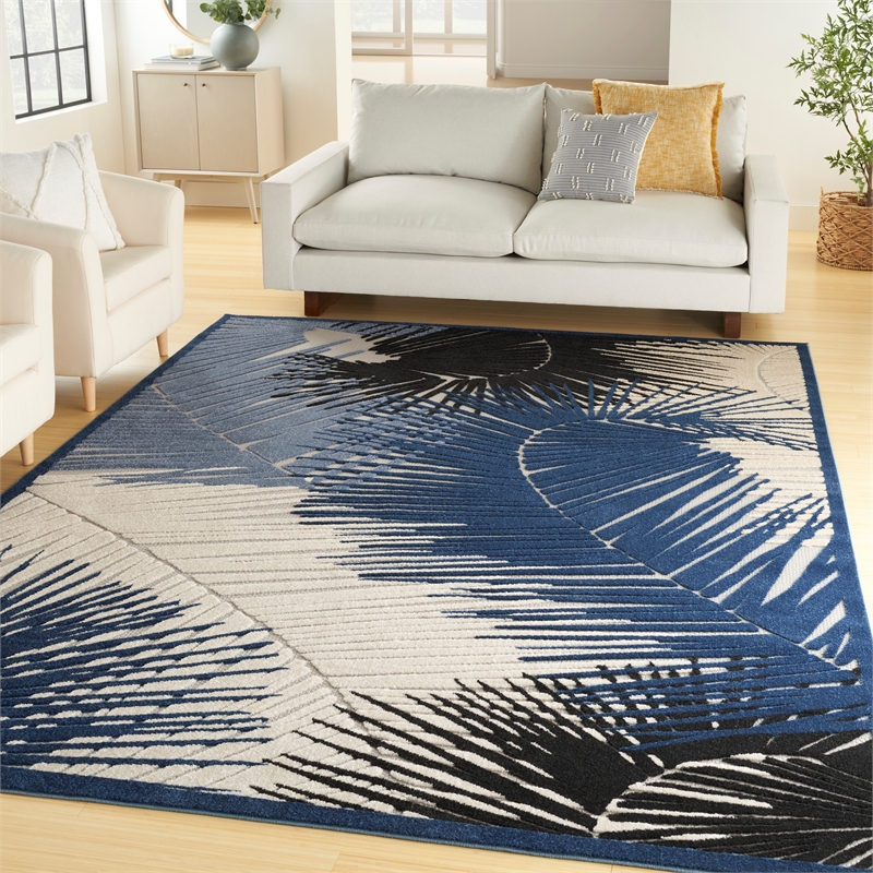 Nourison Home Aloha 8' x 10' Fabric Navy Area Rug