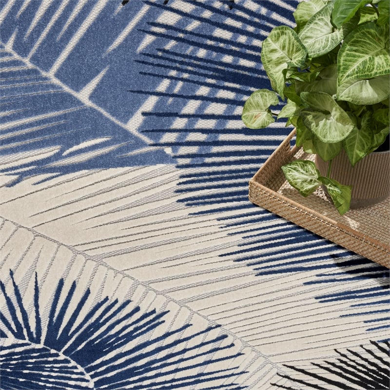 Nourison Home Aloha 8' x 10' Fabric Navy Area Rug