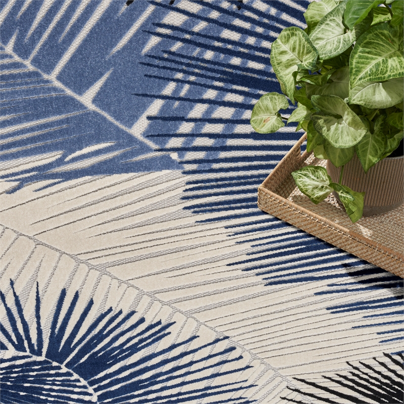Nourison Home Aloha 8' x 10' Fabric Navy Area Rug