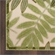 Nourison Aloha 10' x 14' Ivory Green Fabric Outdoor Area Rug (10' x 14')