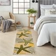 Nourison Aloha 8' Runner Green Yellow Fabric Outdoor Area Rug (8' Runner)