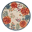 Nourison Aloha 5' x Round Ivory Multicolor Fabric Outdoor Area Rug (5' Round)