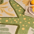 Nourison Aloha 4' x 6' Green Yellow Fabric Outdoor Area Rug (4' x 6')
