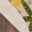 Nourison Aloha 5' x Round Green Yellow Fabric Outdoor Area Rug (5' Round)
