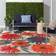 Nourison Aloha 12' x 15' Ivory Multicolor Fabric Outdoor Area Rug (12' x 15')