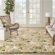 Nourison Aloha 9' x 12' Ivory Green Fabric Outdoor Area Rug (9' x 12')