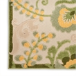 Nourison Aloha 12' x 15' Ivory Green Fabric Outdoor Area Rug (12' x 15')