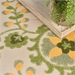 Nourison Aloha 12' x 15' Ivory Green Fabric Outdoor Area Rug (12' x 15')