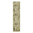 Nourison Aloha 6' Runner Ivory Green Fabric Outdoor Area Rug (6' Runner)