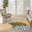 Nourison Aloha 10' x 14' Green Multicolor Fabric Tropical Area Rug (10' x 14')