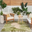 Nourison Home Aloha 6' x 9' Fabric Ivory Green Area Rug